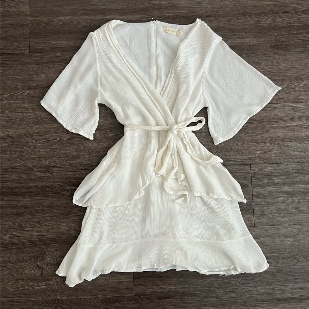 Altar’d State White Vneck Sun Dress